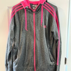 Adidas XL pink/gray jacket.